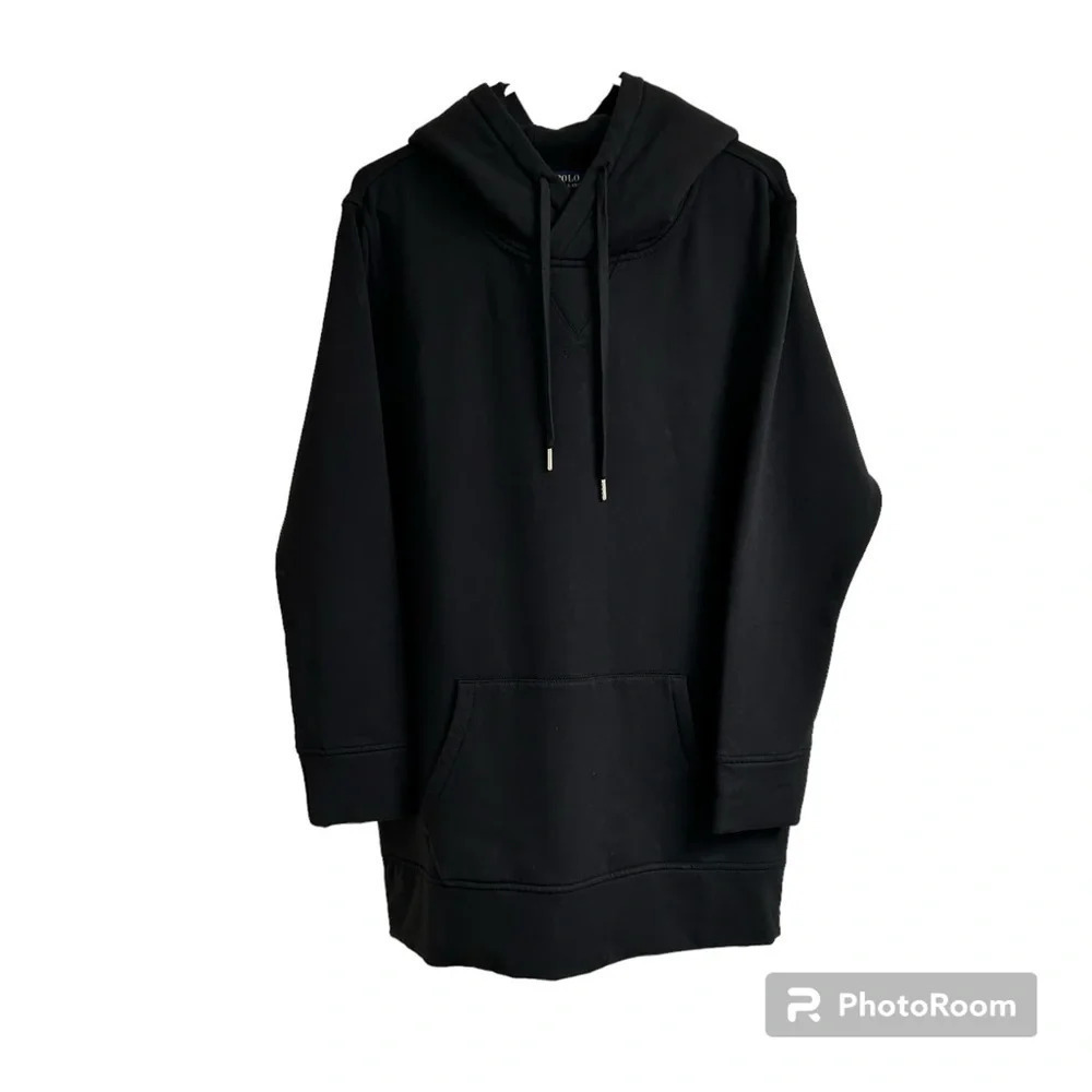 Polo Ralph Lauren Women’s Med Black Side Zip Pullover Longline Hoodie